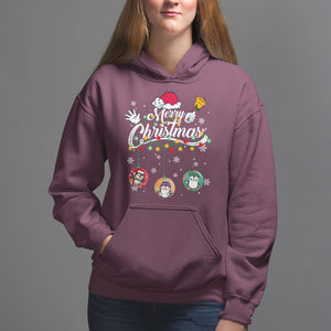 Mini Penguin With Xmas Light Ornaments Balls Merry Christmas Hoodie TS09 Printyourwear