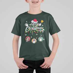 Mini Penguin With Xmas Light Ornaments Balls Merry Christmas T Shirt For Kid TS09 Printyourwear