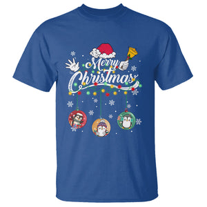 Mini Penguin With Xmas Light Ornaments Balls Merry Christmas T Shirt TS09 Printyourwear