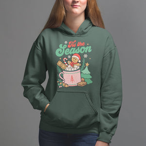 Tis The Season Groovy Retro Christmas Gingerbread Hot Cocoa Hoodie TS09 Printyourwear