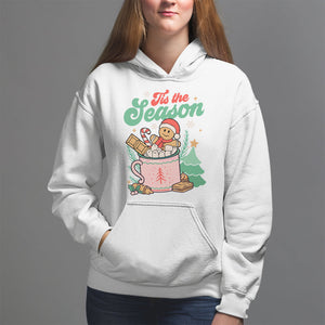Tis The Season Groovy Retro Christmas Gingerbread Hot Cocoa Hoodie TS09 Printyourwear