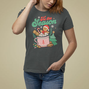 Tis The Season Groovy Retro Christmas Gingerbread Hot Cocoa T Shirt TS09 Printyourwear