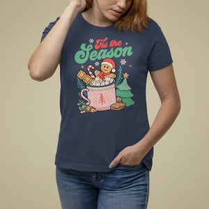 Tis The Season Groovy Retro Christmas Gingerbread Hot Cocoa T Shirt TS09 Printyourwear