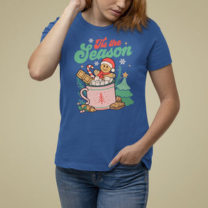 Tis The Season Groovy Retro Christmas Gingerbread Hot Cocoa T Shirt TS09 Printyourwear