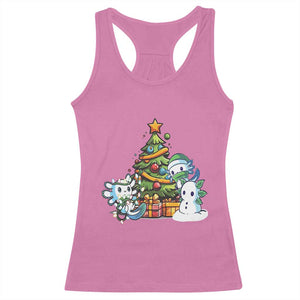 Cute Axolotl Christmas Tree Racerback Tank Top TS09 Azalea Print Your Wear