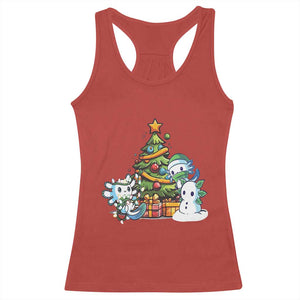 Cute Axolotl Christmas Tree Racerback Tank Top TS09 Red Print Your Wear