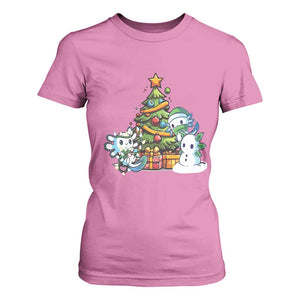 Cute Axolotl Christmas Tree T Shirt For Women TS09 Azalea Print Your Wear