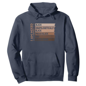 Melanin Pride Hoodie Yes I'm Mixed With Black TS09 Navy Print Your Wear