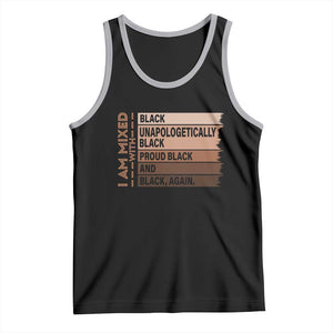 Melanin Pride Tank Top Yes I'm Mixed With Black TS09 Black Athletic Heather Print Your Wear