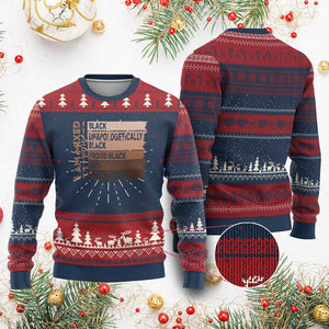 Melanin Pride Ugly Christmas Sweater Yes I'm Mixed With Black TS09 Burgundy Print Your Wear