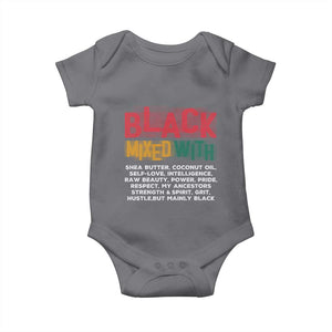 Funny Black Pride Baby Onesie Yes I'm Mixed With Black TS09 Charcoal Print Your Wear
