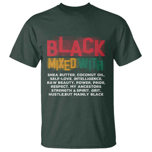 Funny Black Pride T Shirt Yes I'm Mixed With Black TS09 Dark Forest Green Print Your Wear