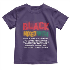 Funny Black Pride Toddler T Shirt Yes I'm Mixed With Black TS09 Purple Print Your Wear