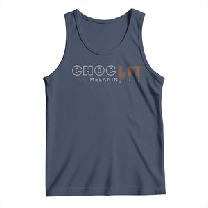 Black Pride Tank Top Choclit 100% Melanin African American TS09 Navy Print Your Wear