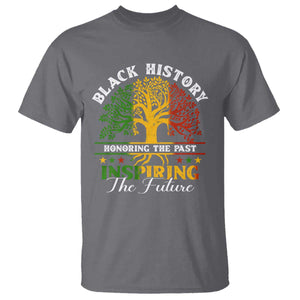 Black History T Shirt Honoring The Past Inspiring The Future TS09 Charcoal Print Your Wear