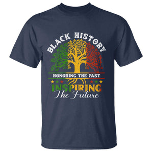 Black History T Shirt Honoring The Past Inspiring The Future TS09 Navy Print Your Wear