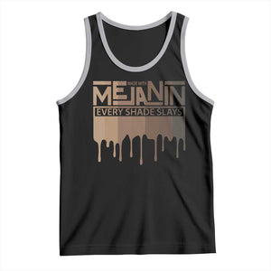 Melanin African Pride Tank Top Made With Melanin Every Shade Slays TS09 Black Athletic Heather Print Your Wear