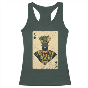 African King Card Black Pride Racerback Tank Top TS09 Dark Forest Green Print Your Wear