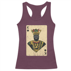 African King Card Black Pride Racerback Tank Top TS09 Maroon Print Your Wear