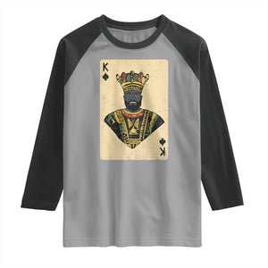 African King Card Black Pride Raglan Shirt TS09 Sport Gray Black Print Your Wear