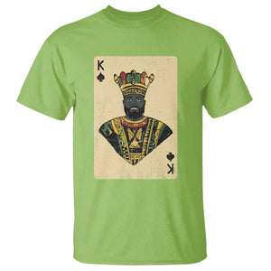 African King Card Black Pride T Shirt TS09 Lime Print Your Wear