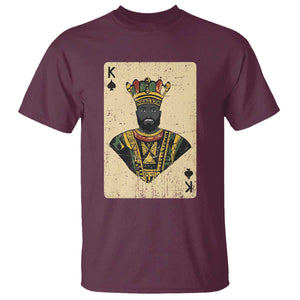 African King Card Black Pride T Shirt TS09 Maroon Print Your Wear