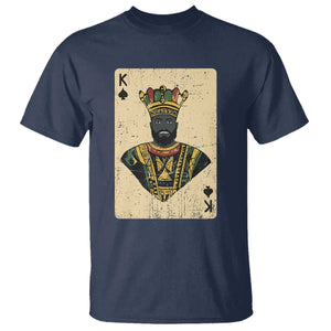 African King Card Black Pride T Shirt TS09 Navy Print Your Wear