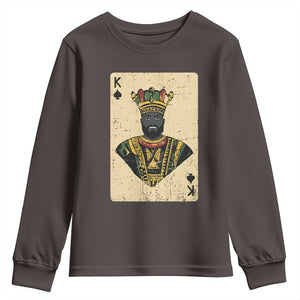 African King Card Black Pride Youth Sweatshirt TS09 Dark Chocolate Print Your Wear