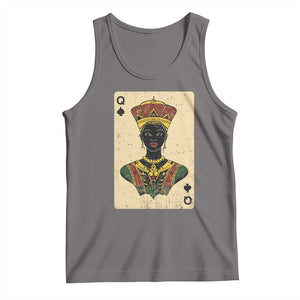 African Queen Card Black Pride Tank Top TS09 Deep Heather Print Your Wear