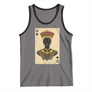 African Queen Card Black Pride Tank Top TS09 Deep Heather Black Print Your Wear