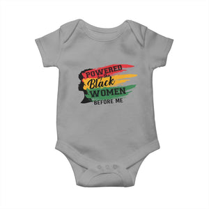 Powered By The Black Women Before Me Baby Onesie TS09 Sport Gray Print Your Wear
