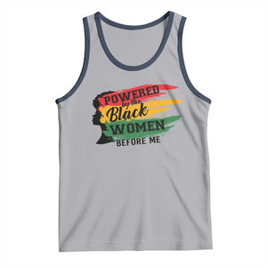 Powered By The Black Women Before Me Tank Top TS09 Athletic Heather Navy Print Your Wear
