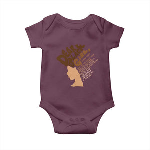 Dear Black Girl Black Women Pride Baby Onesie TS09 Maroon Print Your Wear