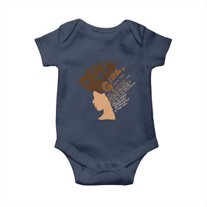 Dear Black Girl Black Women Pride Baby Onesie TS09 Navy Print Your Wear