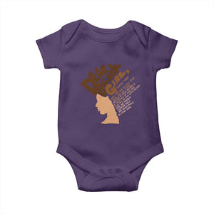 Dear Black Girl Black Women Pride Baby Onesie TS09 Purple Print Your Wear