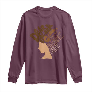 Dear Black Girl Black Women Pride Long Sleeve Shirt TS09 Maroon Print Your Wear