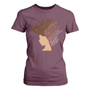 Dear Black Girl Black Women Pride T Shirt For Women TS09 Maroon Print Your Wear
