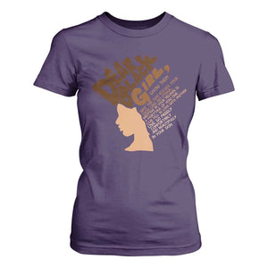 Dear Black Girl Black Women Pride T Shirt For Women TS09 Purple Print Your Wear