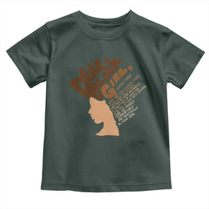 Dear Black Girl Black Women Pride Toddler T Shirt TS09 Dark Forest Green Print Your Wear