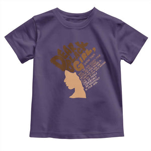 Dear Black Girl Black Women Pride Toddler T Shirt TS09 Purple Print Your Wear