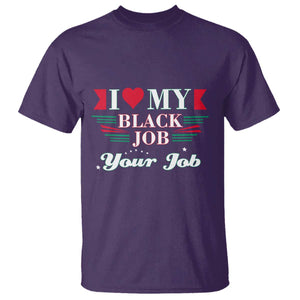 Personalized Black Jobs T Shirt Custom Job I Love My Black Job TS09 Purple Print Your Wear