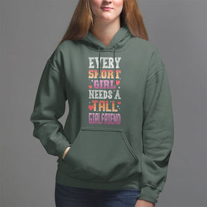 Lesbian Couple Hoodie Every Short Girl Needs A Tall Girlfriend TS09 Dark Forest Green Printyourwear