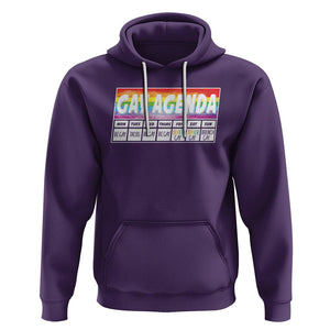 Funny Gay Agenda Weekly Schedule Pride LGBT Pride Hoodie TS09 Purple Printyourwear