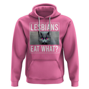 Lesbians Eat What? Funny Scared Cat LGBT Pride Hoodie TS09 Azalea Printyourwear