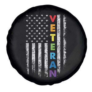 LGBT Veteran Spare Tire Cover American Flag Rainbow Military Army TS09 Print Your Wear