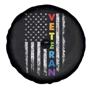 LGBT Veteran Spare Tire Cover American Flag Rainbow Military Army TS09 Print Your Wear