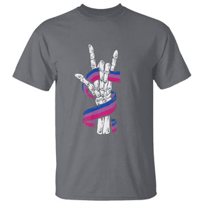 Pansexual Pride T Shirt Skeleton Rock Hand LGBTQ Pans Flag TS09 Charcoal Printyourwear