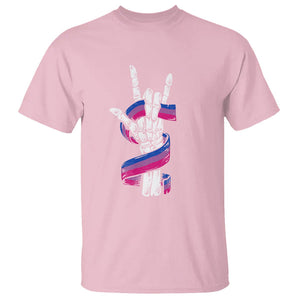 Pansexual Pride T Shirt Skeleton Rock Hand LGBTQ Pans Flag TS09 Light Pink Printyourwear
