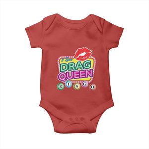 Drag Queen Baby Onesie I Love Drag Queen Bingo Fan LGBTQ TS09 Red Print Your Wear