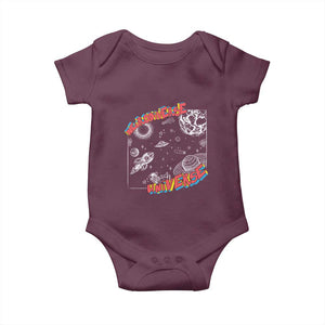 Funny Neurodiversity Baby Onesie Neurodiverse Brain Universe Autism ADHD TS09 Maroon Print Your Wear